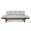 Lit de jour convertible pour l'extérieur avec structure en bois d'acacia