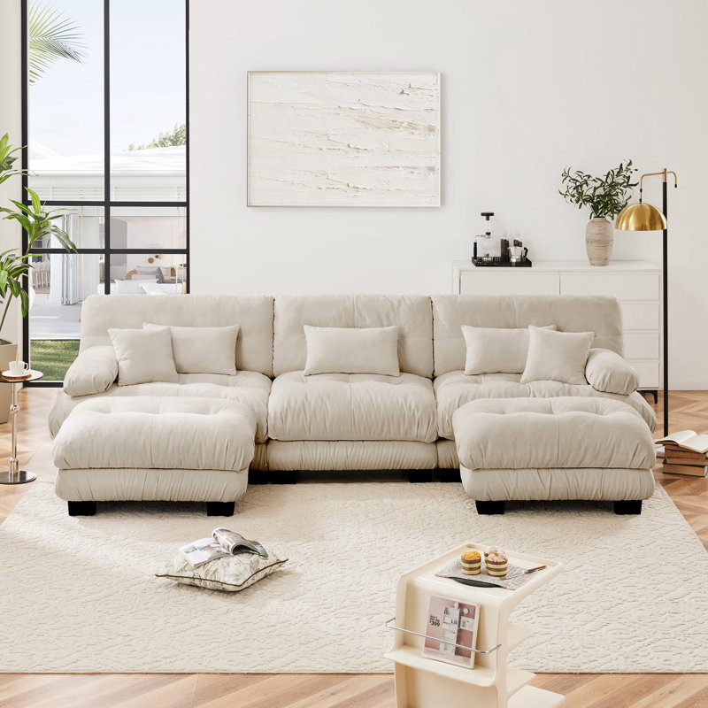 Canapé modulaire Luxury Luxury, Chenille café clair