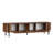 Modern TV Stand with Metal Legs, Barok Walnut & Black, 70.9 x 11.8 x 17.7 inches | 100% Melamine Coated Particle Board, Durable & Stylish Design-2070002640