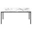 3 tables: 3 pièces avec plateau en métal blanc et marbre moderne