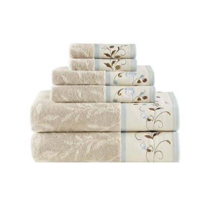 Ensemble de serviettes en coton jacquard Raheem