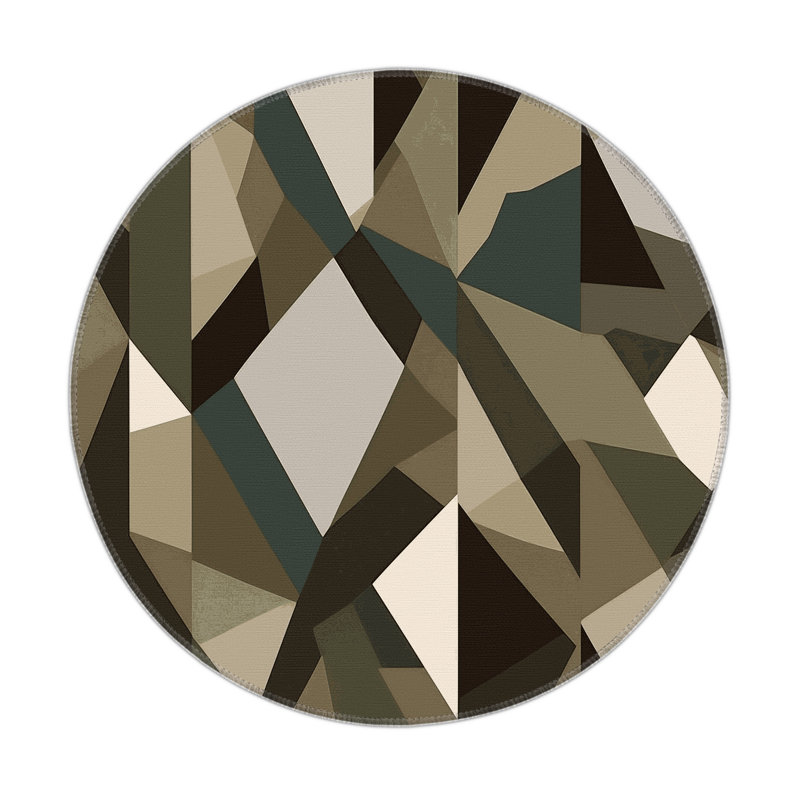Hunter Terrain Indoor And Outdoor Area Rug, Round 5'
