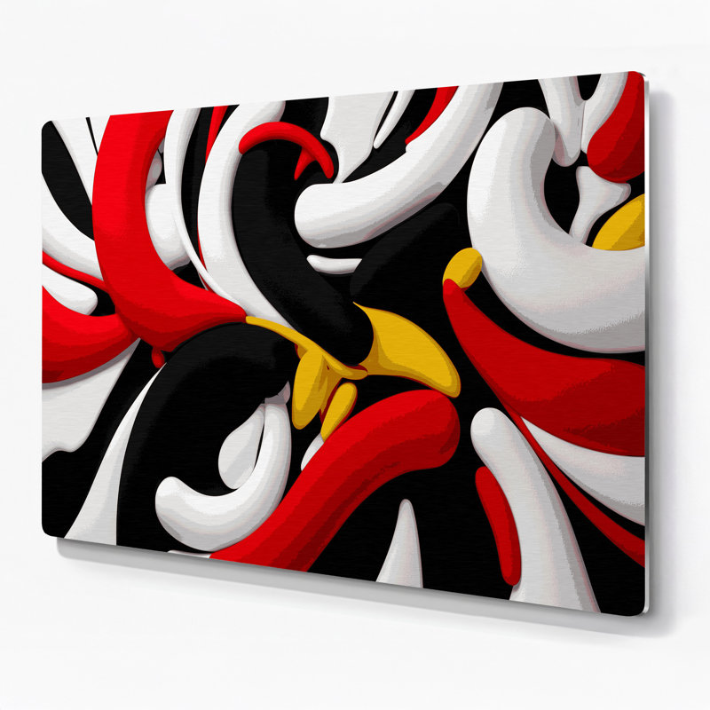 Art mural gris Biomorphic Abstraction 82