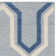 Rodgers Hand Woven Flat Weave Wool/Cotton Geometric Rug in Light Blue/Dark Blue