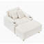 Canapé simple confortable avec coussins, repose-pieds et espaces de rangement, idéal pour la détente et l'organisation dans n'importe quelle pièce-896501720
