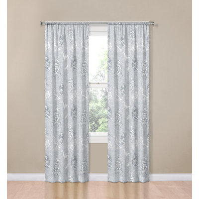 Paire de rideaux semi-transparents en microfibre