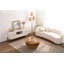 Table basse carrée en rotin de style rétro avec fonction de rangement réglable-131235150