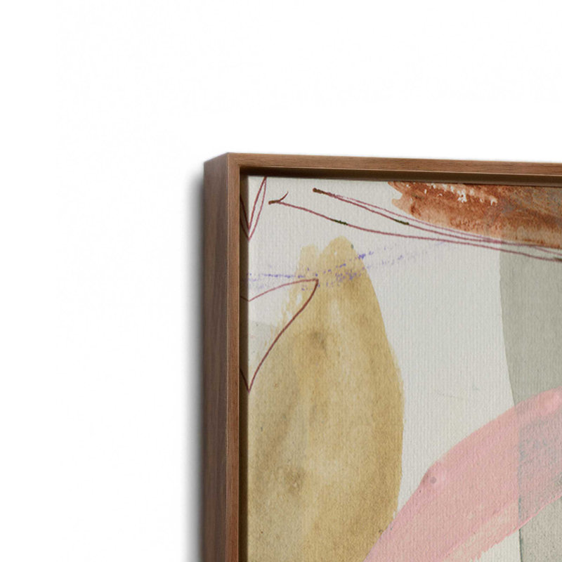 «Unraveled Pulse I» par Melissa Wang, reproduction d'art, Brun, «Floater», reproduction encadrée sans passe-par