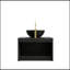 Bathroom Vanity&sink, Wall-mounted Floating Plywood Storage Cabinet, Twill Double Doors With Metal Trim, Black Bowl Ceramic Vessel Basin With Stone Pattern&black Top-2028652102
