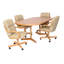 Ensemble de salle à manger extensible à roulettes double piédestal 5 pièces Johnmason-15655204