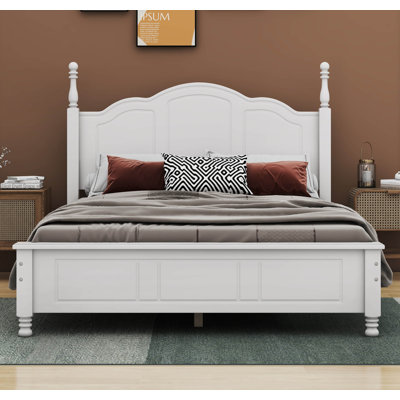 Carmena Retro Style Platform Bed