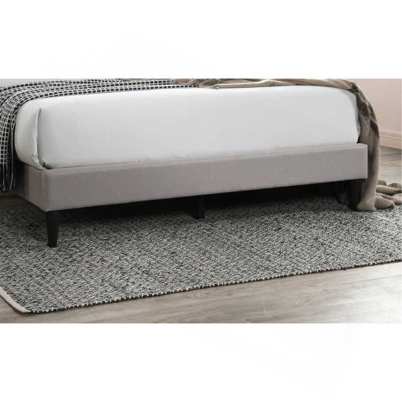 Lit de tête de lit moderne en tissu de toile de jute brun clair avec motif de losanges 1 pièce
