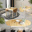 Table de salle à manger en pin massif peu encombrante, table de cuisine ronde extensible pour les petits espaces