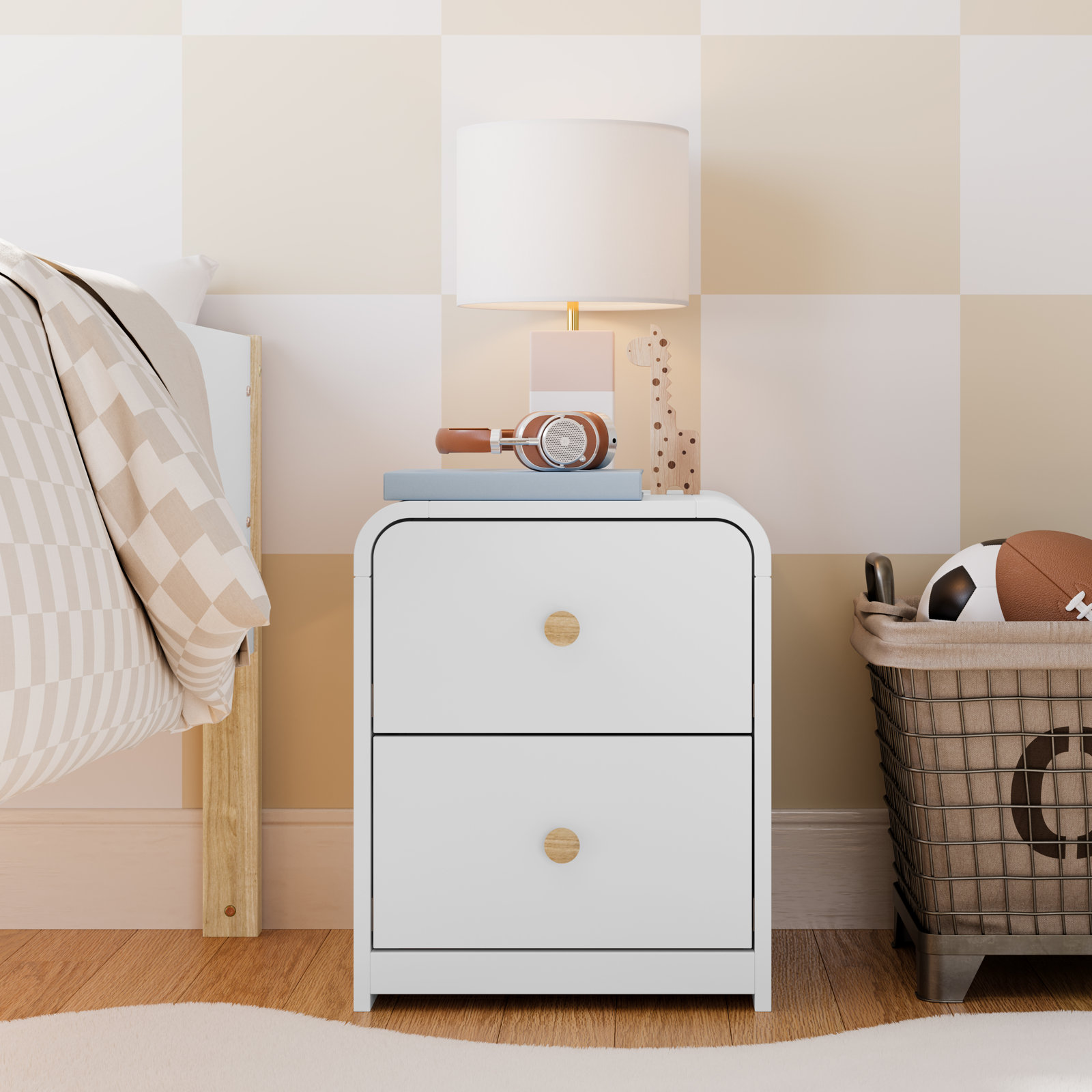 Santos Nightstand, White