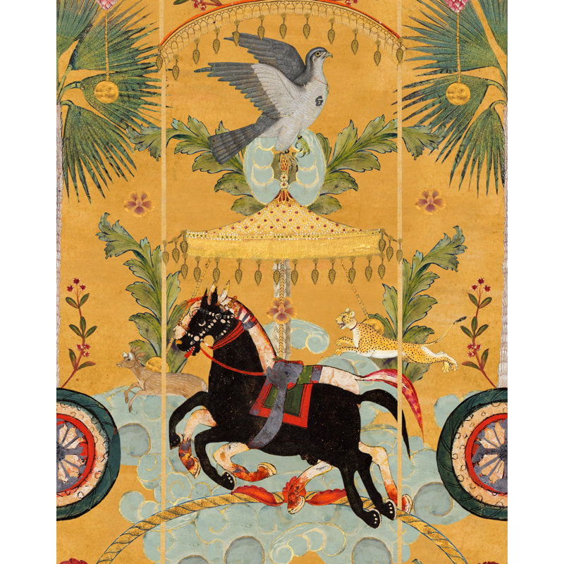 Tales Of Maghreb Wallpaper Roll, Black/Blue/Green/Yellow