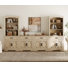 Ensemble de 4 armoires de rangement Glenford 4-en-1 de 73,3 po de hauteur, grand buffet de style campagnard avec tiroirs et tablettes pour la cuisine