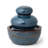Outdoor Fountains with LED Lights - 8.75"H Turquoise Leaf-Textured Ceramic Tabletop Water Feature for Home & Garden