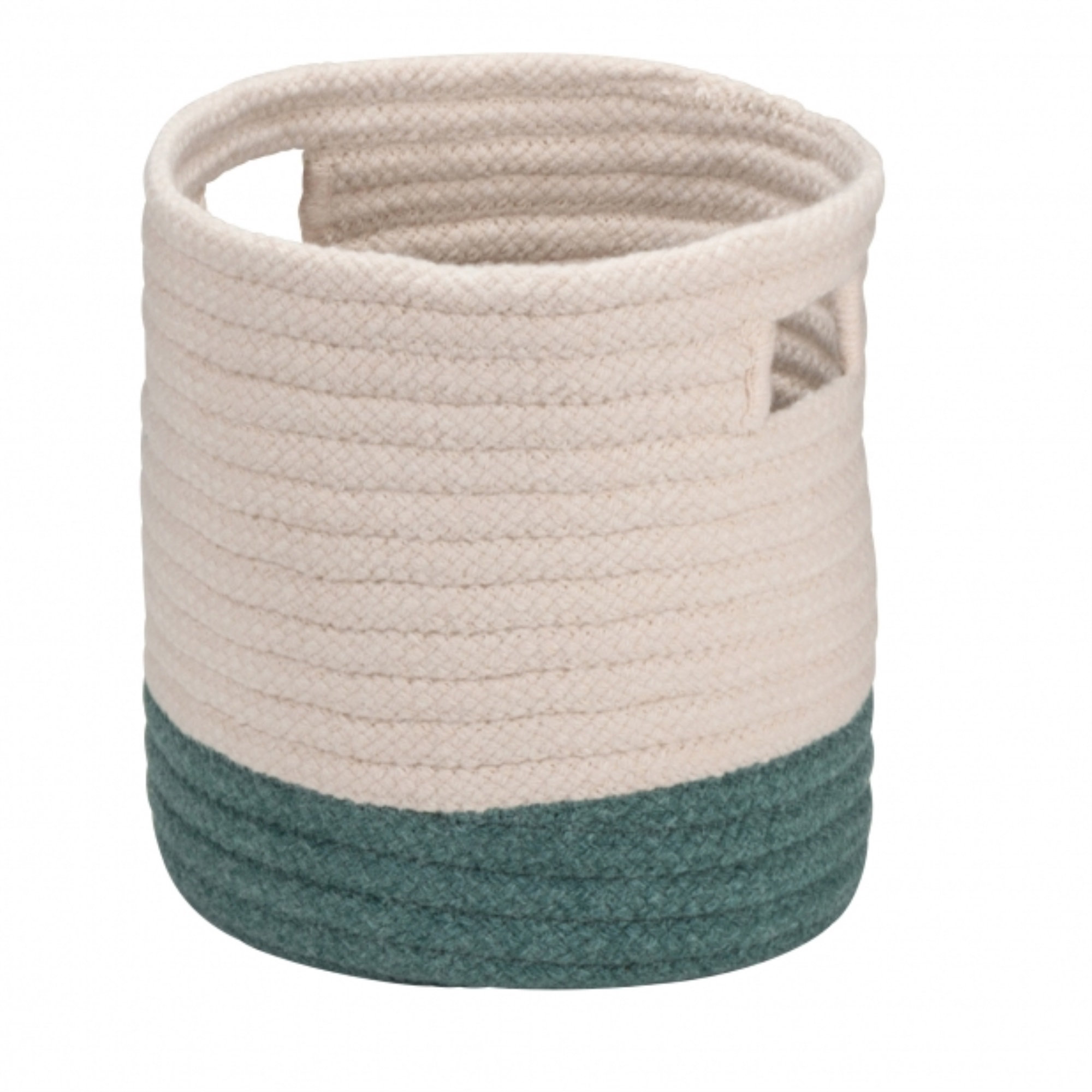 Fabric Decorative Basket 1, Teal, 12" H x 12" W x 12" D