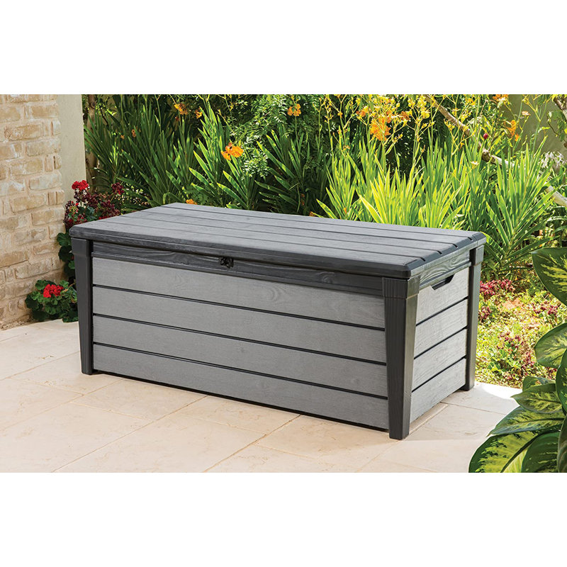 Keter Brushwood 454L Storage Box- Brown, Grey