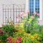 Ensemble de 2 treillis de jardin en métal 71 po x 17,7 po antirouille pour plantes grimpantes-61260561