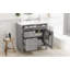 Ensemble de meuble-lavabo simple 36,22 po avec plateau en résine Clemencio-2078228873