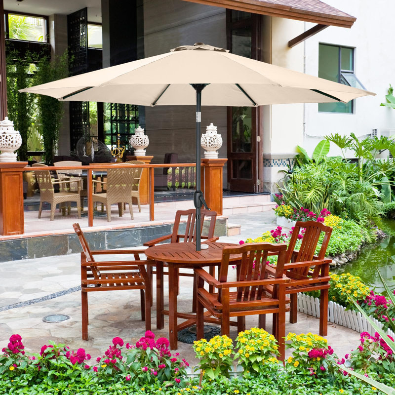 Overton 270cm Market Parasol, Beige