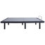 Base de lit réglable simple extra longue, conception grise et noire, télécommande sans fil, zéro gravité, antisnore, massage à trois niveaux pour chambre à coucher, rails, finition, double