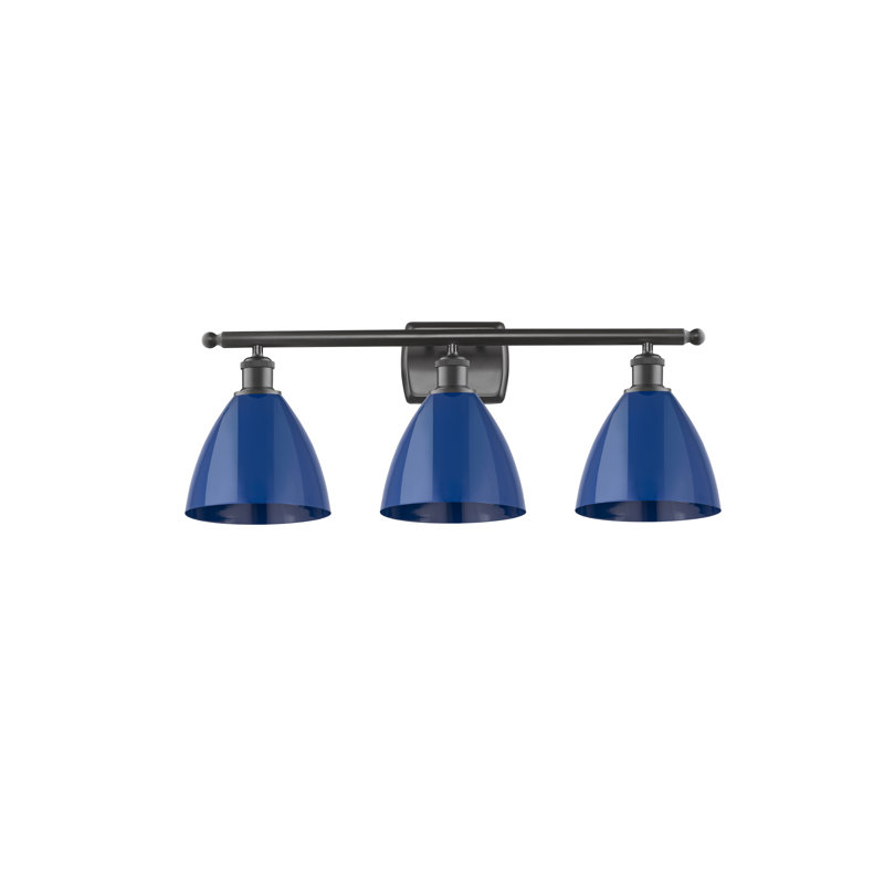 Amylee 3 - Light Dimmable Vanity Light, Blue, Oil Rubbed Bronze