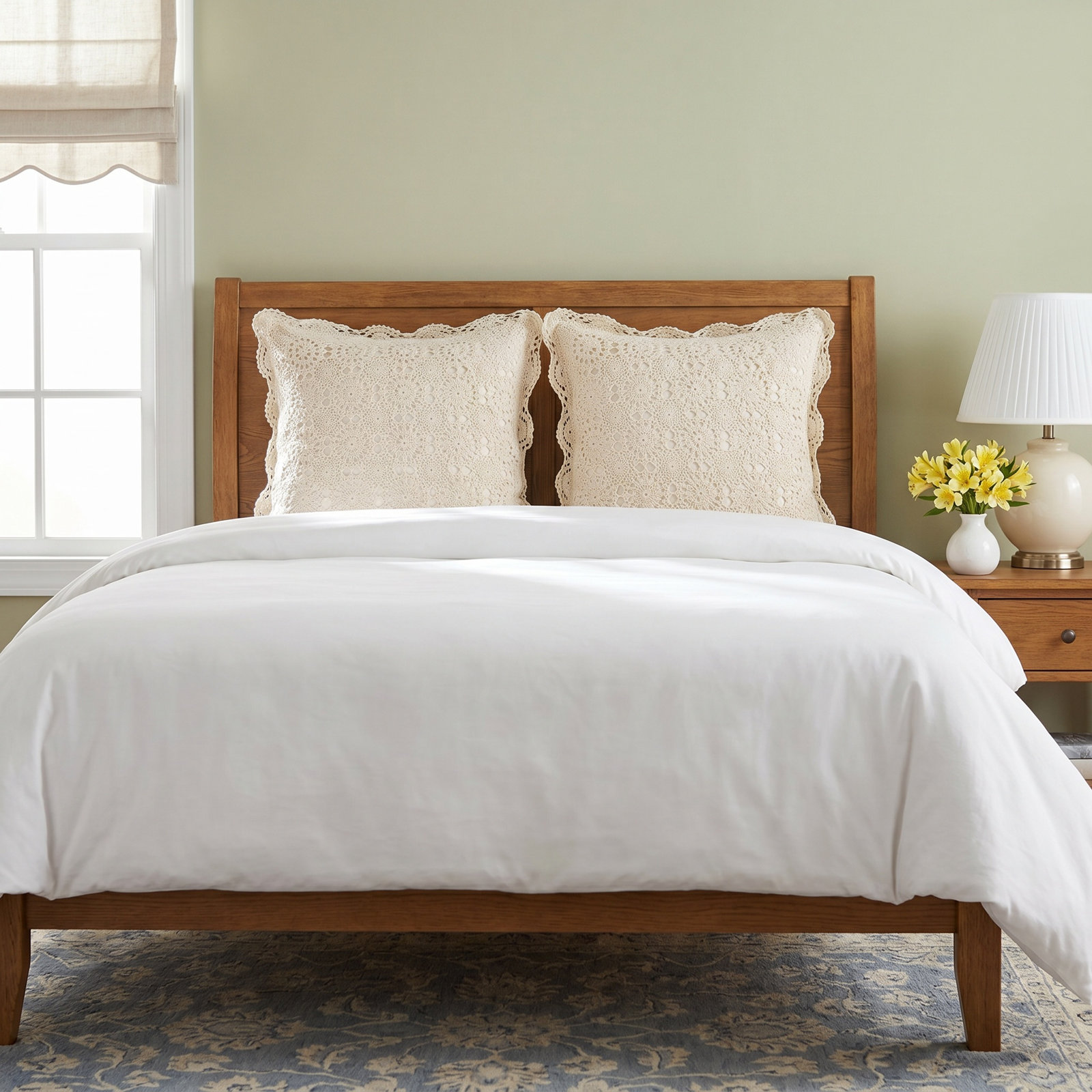 Aveta 26" x 26" Handmade Pillow Cover, Ivory