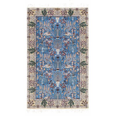 Persian Classic One-of-a-kind Hand-Knotted New Age Malibu/Beige 3'7"" x 5'11"" Area Rug -  Pasargad NY, D09512a