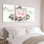 Fleur de lotus et encre, art mural, impression sur toile, ensemble de 3