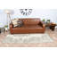 Tapis de couloir beige en laine Oushak fabriqué à la main en beige avec motif de style antique délavé pour les couloirs