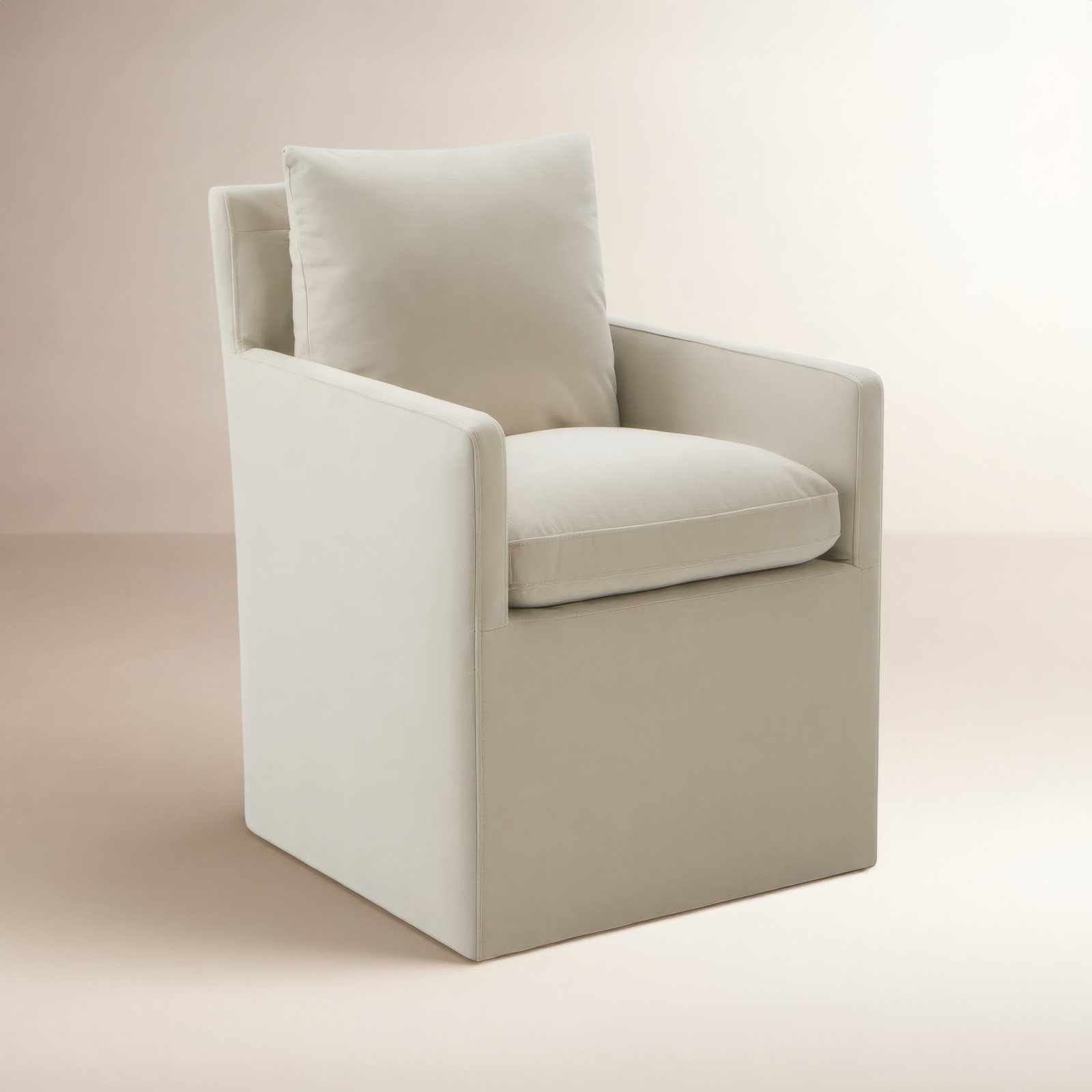 Alayaa Linen Armchair, Bella Beach Performance Velvet