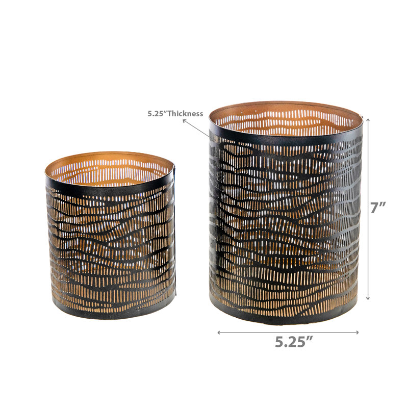 Razaria 7'' H Metal Tabletop Tealight Holder