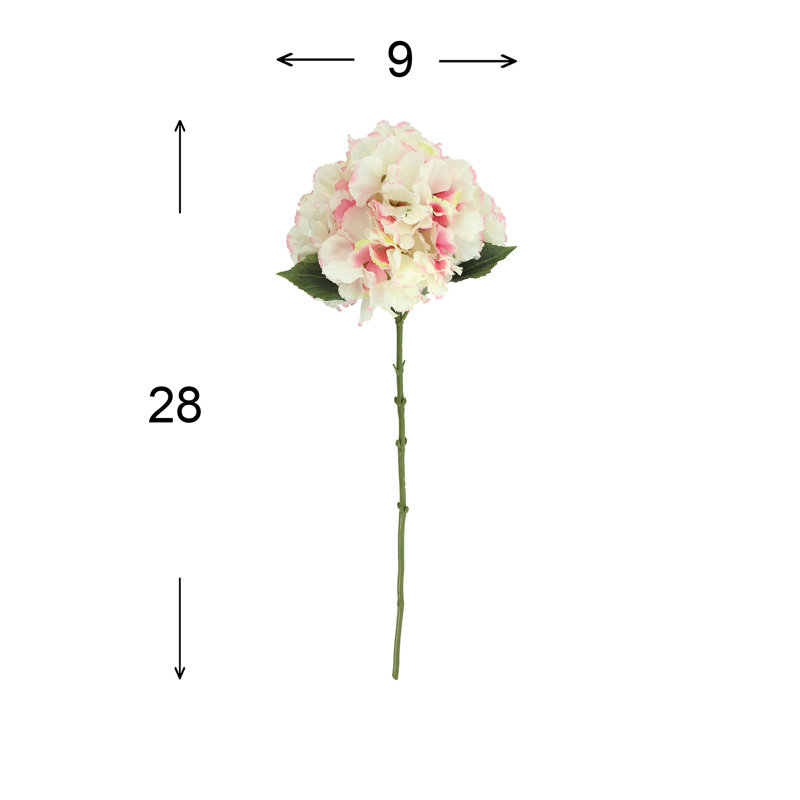 Faux tiges d'hortensia Addison, Rose