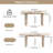 Kristalee Oval Extendable Dining Table,Kitchen Dining Room Dinner Pedestal Table for 6 to 8,Wood Kitchen & Dining Room Furniture-648191527-648191526