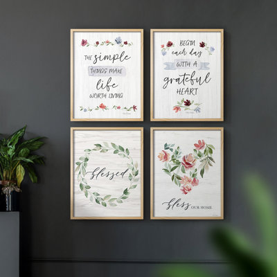 The Simple Things Framed Print - Set of 4