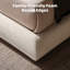 Base de lit tapissier grand lit avec tête de lit courbée en chenille, panneaux arqués en mousse entièrement rembourrés, support en métal robuste, aucun sommier tapissier requis, beige-130782833-130812879