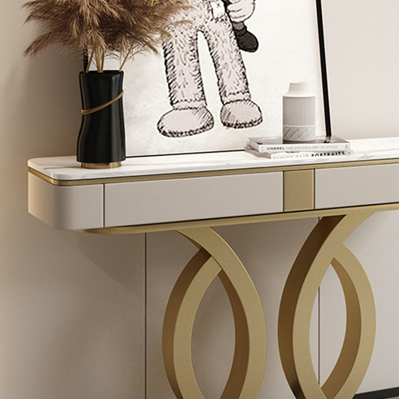 Italian Luxury Console Table, 33.5" H x 47.2" W x 13.8" D, Gold