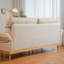 Canapé-lit causeuse 100% polyester beige
