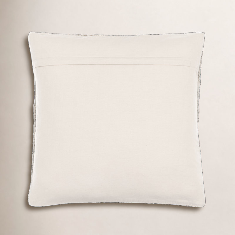 Coussin Ellingson, H 18 po x l 18 po, Housse de coussin seulement - sans coussin, Blanc antique