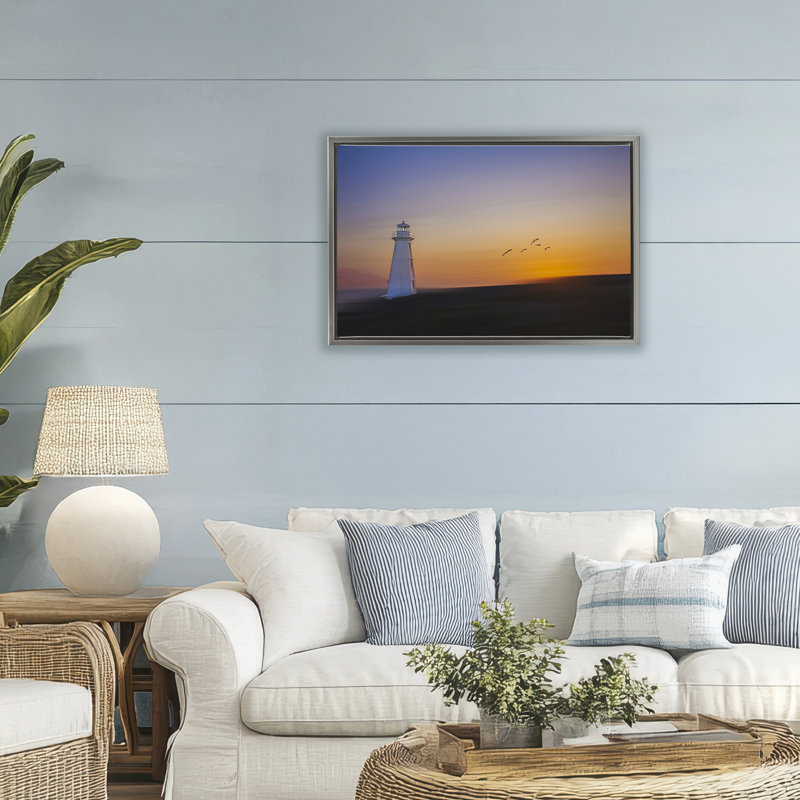 Cadre flottant Licity Sunrise Simplicity, design par Peter Dulis, H 21 po x l 31 po, Cadre flottant gris lustré