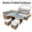 0cm Wide L-Shaped Patio Sofa with Cushions