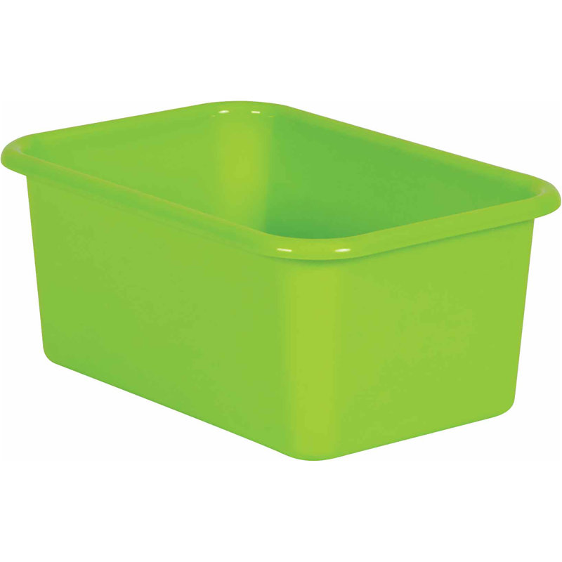 Ensemble de bacs en plastique, Lime, H 7,75 po x l 11,38 po x P 5 po