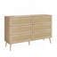 Console en bois avec 6 tiroirs, bois-151382868