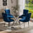 5-Piece Modern Round Pedestal Dining Set with Velvet Tufted Dining Chair for Dining Room and Living Room-588075083-588075186-553339865