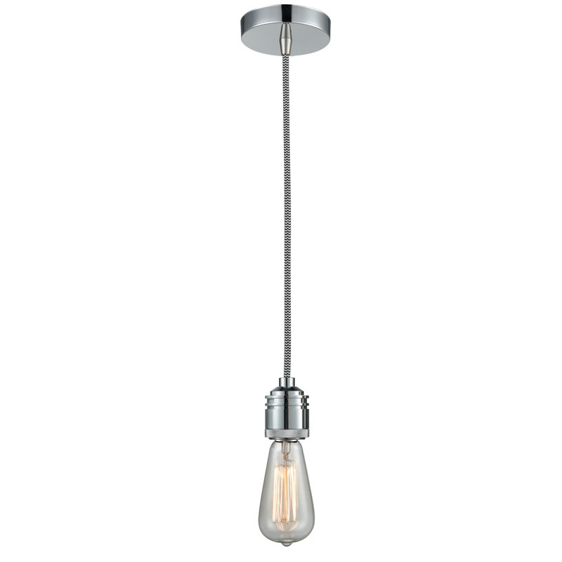 Luminaire suspendu à 1 lumière Cecil, Chrome poli