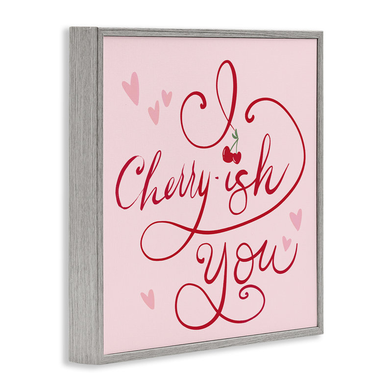Giclée encadrée Cherry-ish You Pun, design par Lucille Price, H 12 po x l 12 po, Estampe numérique Farmhouse