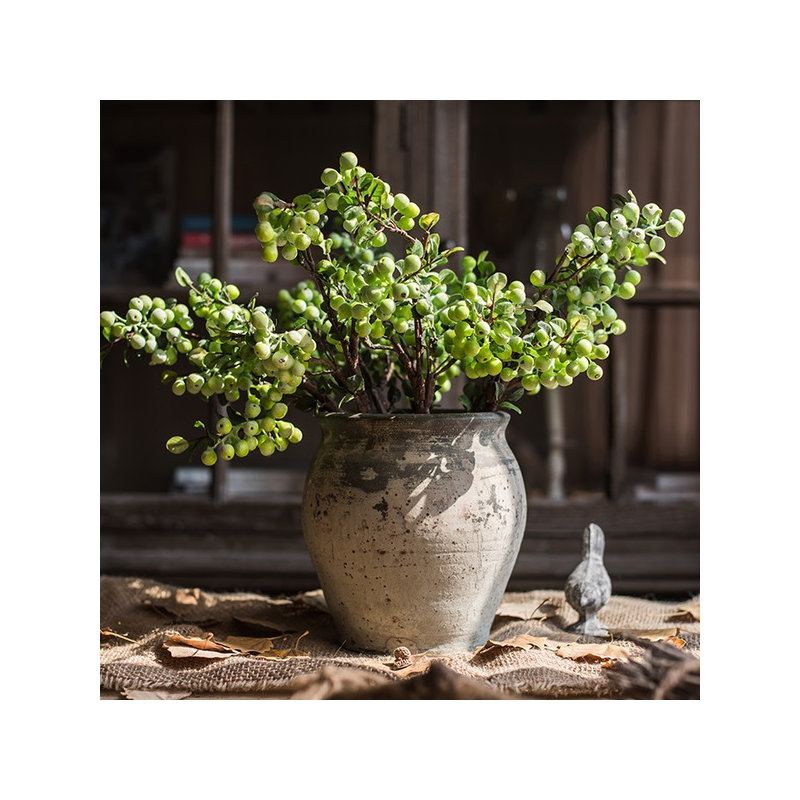 Silk Berry Arrangement, 3 Stems, Green