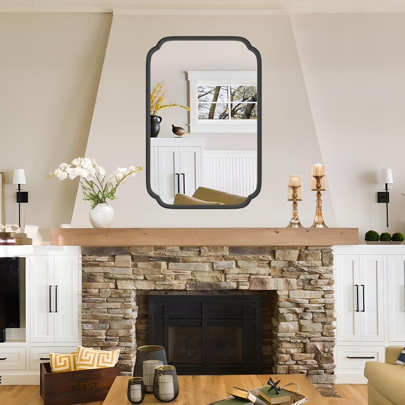 Miroir de salle de bain mural 20 "x 30" pour évier, miroir de salle de bain, Noir